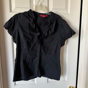 ELLE black ruffle top - size large